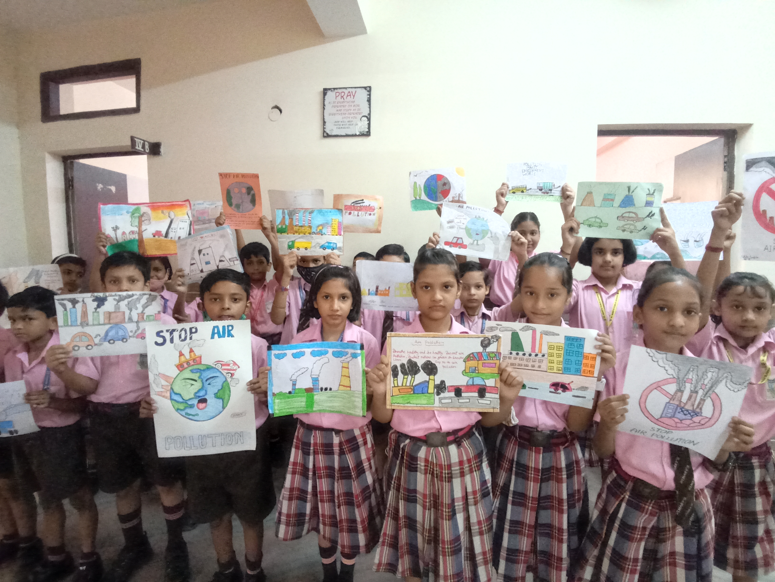 Poster Making by Class 4: Air Pollution :: St. Mary's Public School